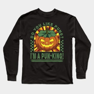 Do You Like Puns I'm A Pun-king Husband Funny Long Sleeve T-Shirt